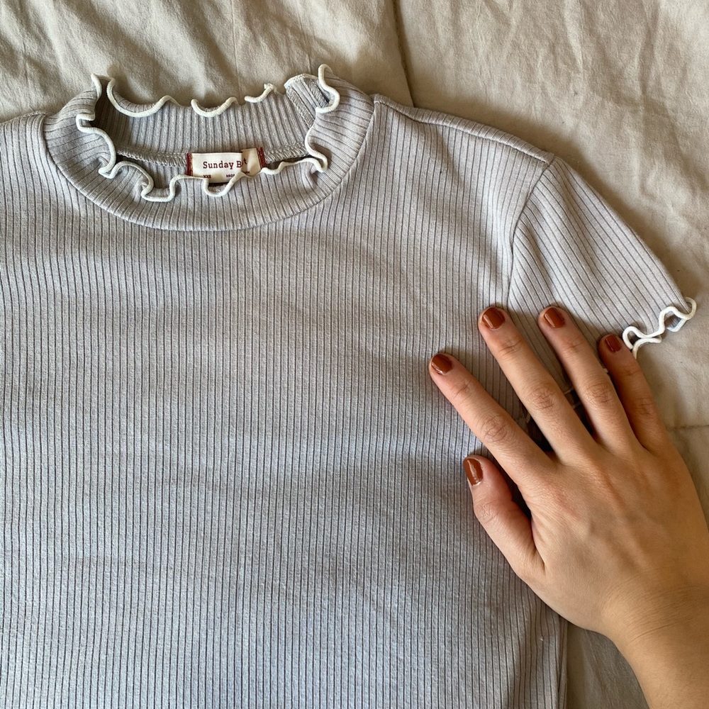 ruffle detail tee Sunday Best